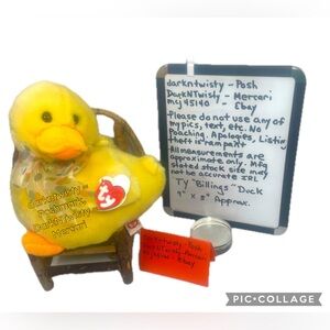 VINTAGE BNWT TY CLASSIC BILLINGS DUCK PICS DON’T DO JUSTICE MORE BEAUTIFUL IRL